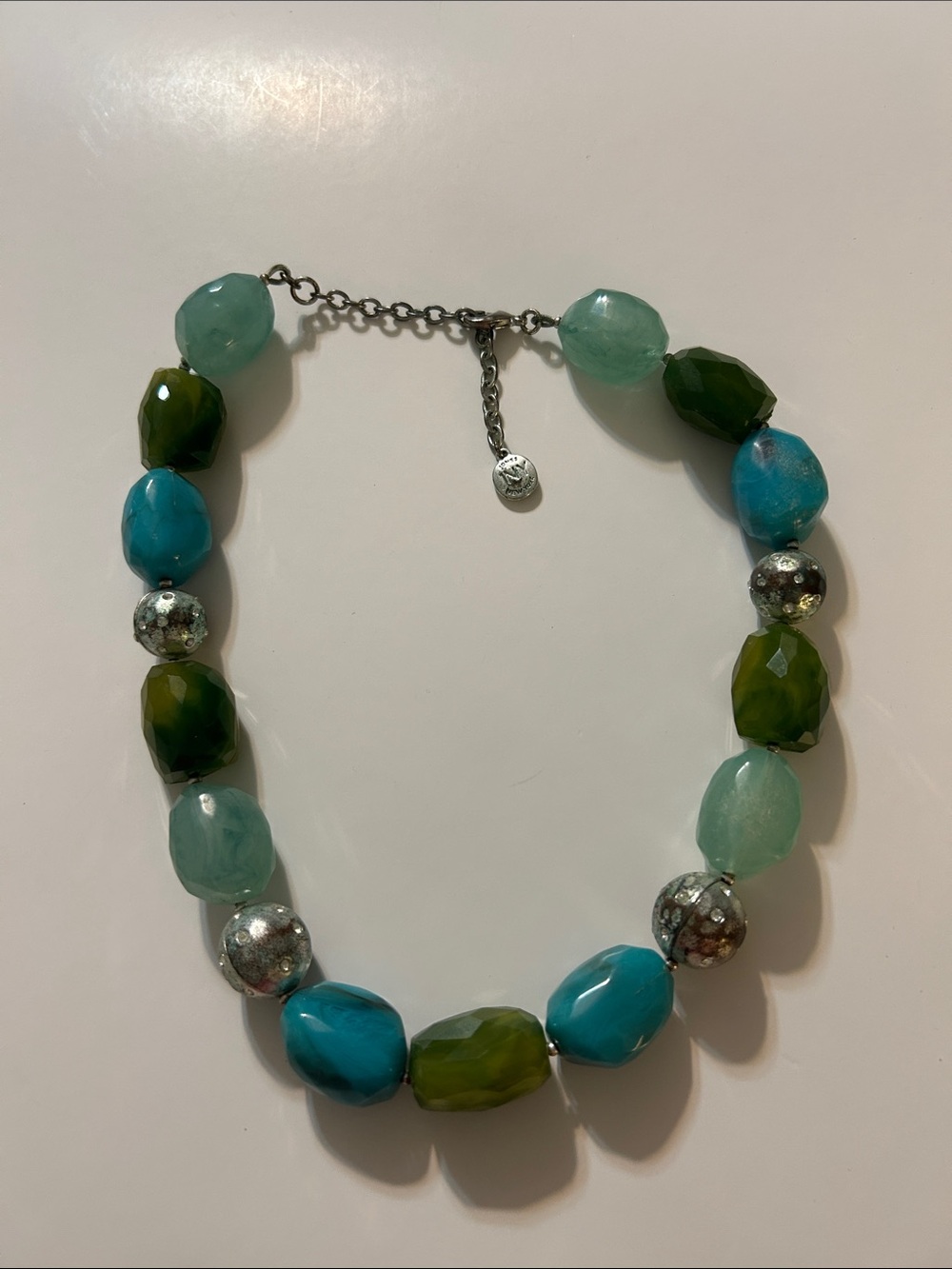 Jones New York Blue, Teal & Green Beaded Necklace